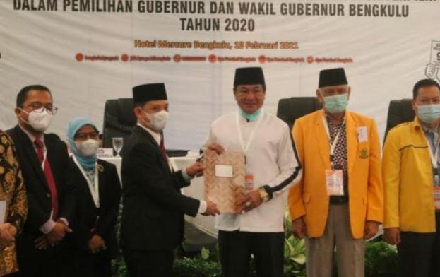 KPU Tetapkan Rohidin-Rosjonsyah Jadi Gubernur-Wakil Gubernur Bengkulu Terpilih