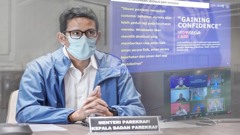 Tren Kasus Covid-19 di Bali Menurun, Sandiaga Uno Yakinkan Travel Bubble Siap Dibuka 