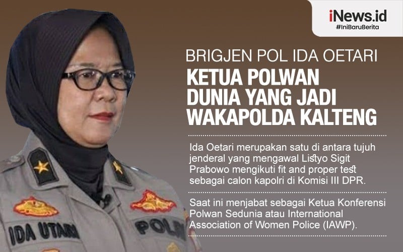Infografis Sosok Brigjen Pol Ida Oetari, Ketua Polwan Dunia yang Jadi Wakapolda Kalteng