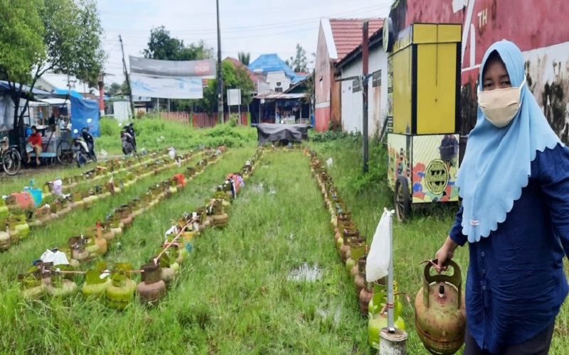 Harga Elpiji 3 Kg di Kalsel Tembus Rp60.000 per Tabung