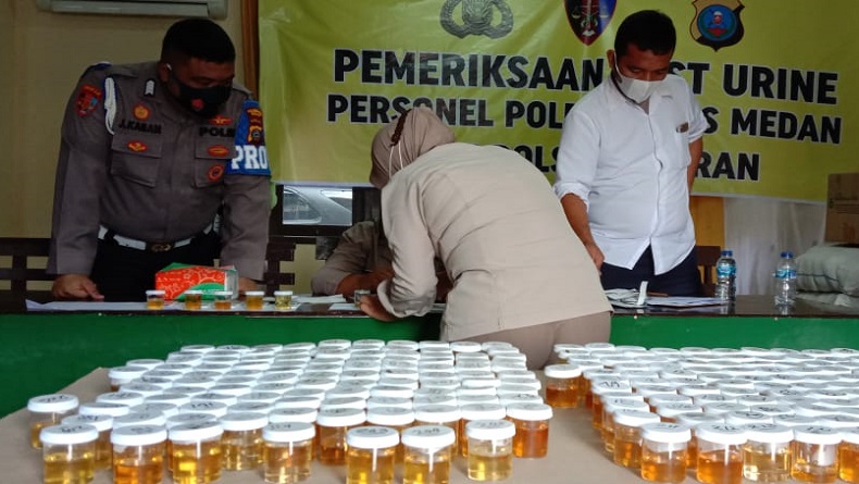 Personel Polrestabes Medan Dites Urine, 1 Positif Sabu dan Ekstasi