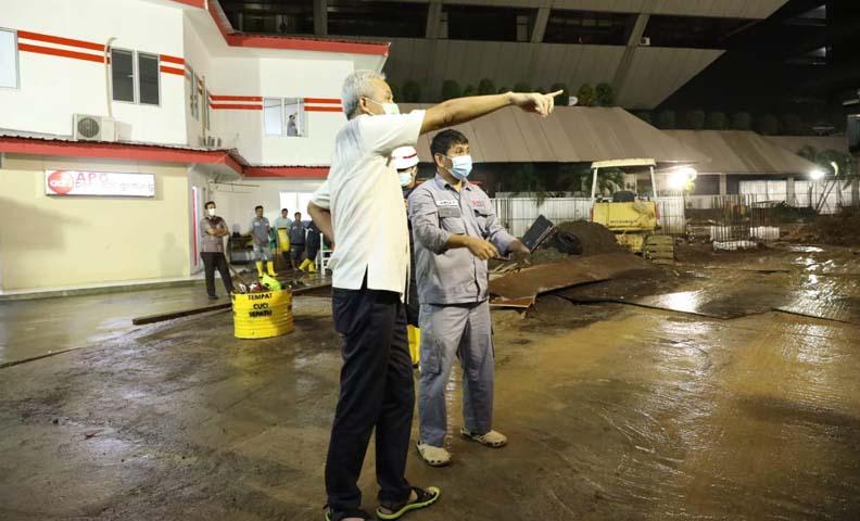 Kantor Gubernur Jateng Kebanjiran, Ganjar: Agak Aneh, Ini Nggak Pernah Sampai Begini Lho