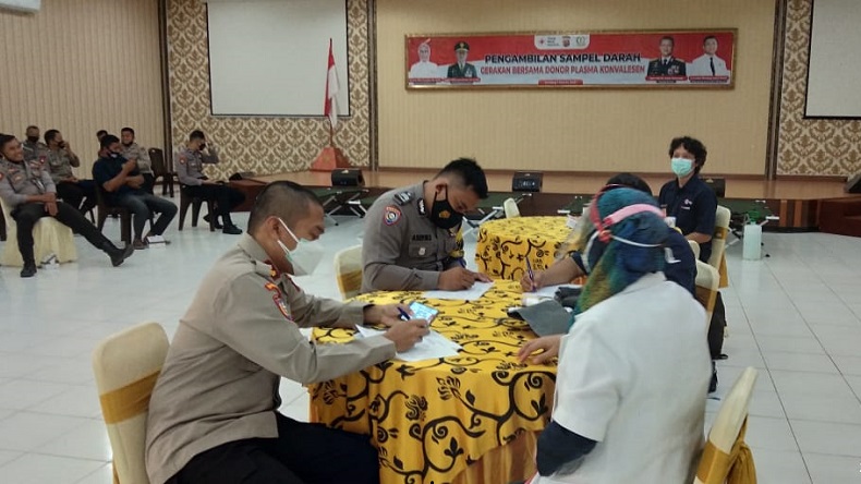 Anggota TNI-Polri Survivor Covid-19 di Banten Jadi Pendonor Plasma Konvalesen