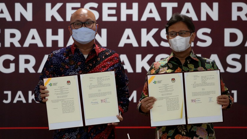 KPU Serahkan Data Pemilih ke Kemenkes untuk Program Vaksinasi Nasional - Bagian 1