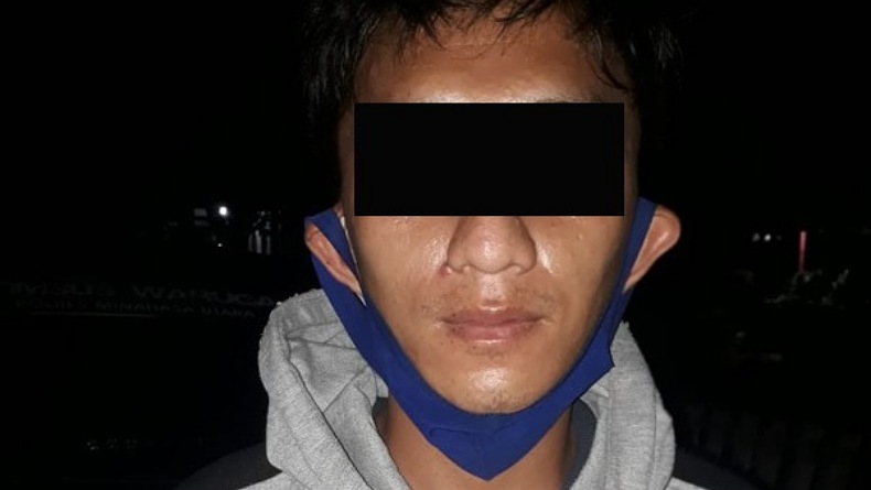 Timsus Waruga Polres Minut Amankan Tersangka Penggelapan Sepeda Motor