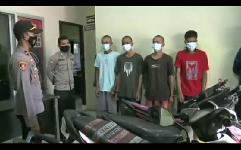 4 Pelaku Curanmor Lintas Kabupaten Ditangkap di Pagar Alam 