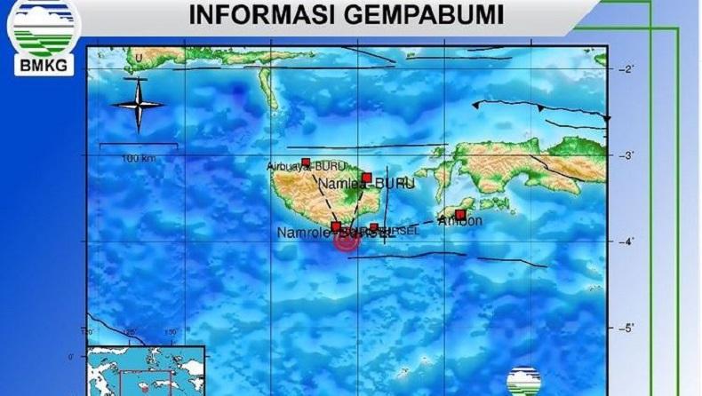 Gempa Bumi M3,5 di Perairan Maluku, Pusat Getaran di Laut