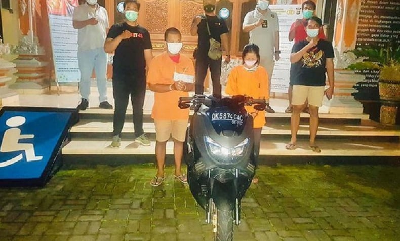 Pasutri di Bali Kompak Curi Motor Milik WNA di Sebuah Vila 