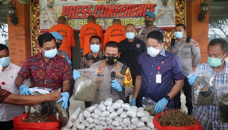 Tangkap Bandar Ganja Kelas Kakap, Polresta Denpasar Sita Rp227 Juta