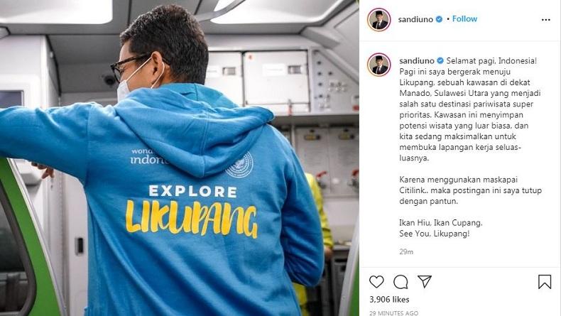 Menparekraf Sandiaga Kunjungi Likupang, Destinasi Pariwisata Super Prioritas