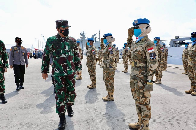 Panglima TNI Berangkatkan Satgas Maritim Konga ke Lebanon