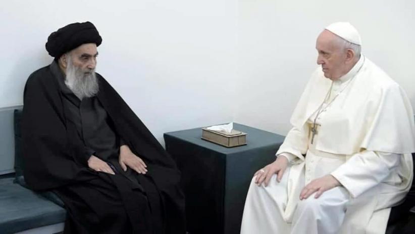 Momen Bersejarah Paus Fransiskus Bertemu Tokoh Syiah Ayatollah Ali al-Sistani - Bagian 1