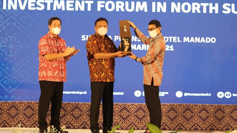 Menparekraf Sandiaga Undang Investor Bantu Gubernur Sulut Majukan Pariwisata