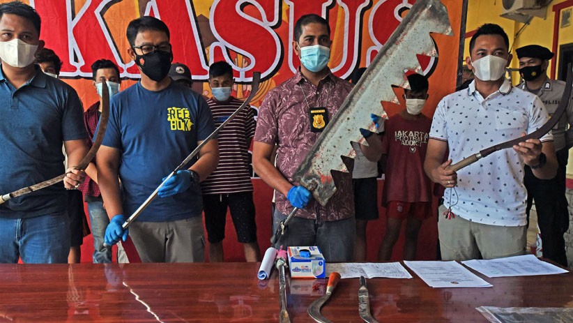 10 Orang Kawanan Geng Motor All Star Ditangkap, Gergaji Ukuran Besar Disita - Bagian 1