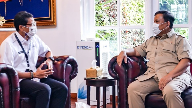 Berbincang dengan Prabowo, Sandiaga Bakal Bangun Pariwisata Olahraga Berkuda di Likupang