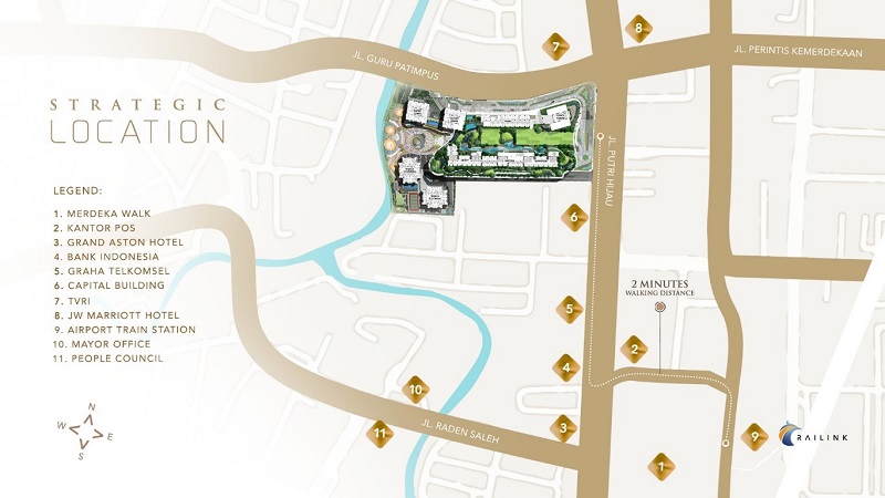 Lokasi Podomoro City Deli Medan yang sangat strategis di pusat Kota Medan