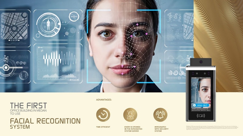 Gedung perkantoran pertama di kota Medan yang menggunakan facial recognitionsystemuntukmeningkatkan keamanan dan kenyamanan para stakeholder premium office tower.
