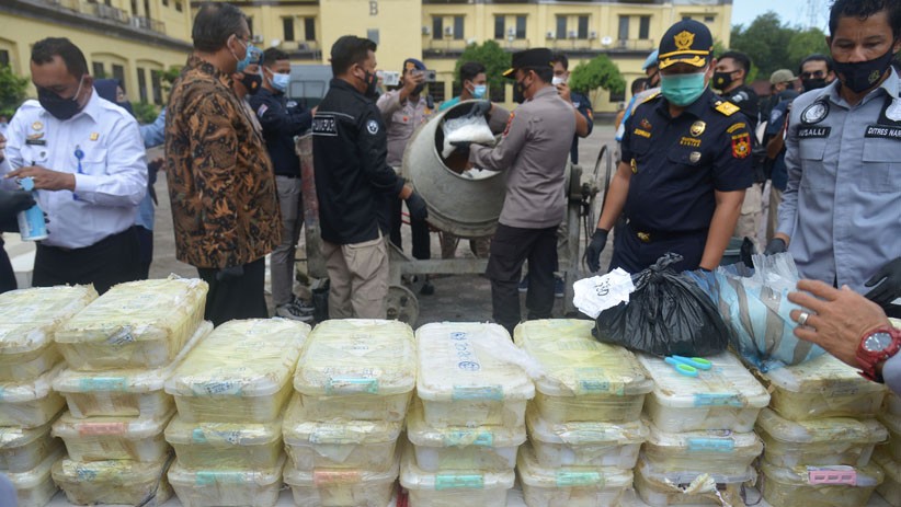 Ratusan Kg Sabu Dimusnahkan di Aceh, Hasil Pengungkapan Kasus Narkoba di Bereuen dan Aceh Utara