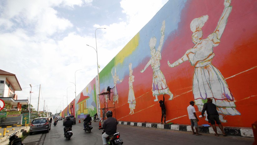 Warna-warni Mural Konsep Betawi Hiasi Flyover Gaplek Tangsel - Bagian 2