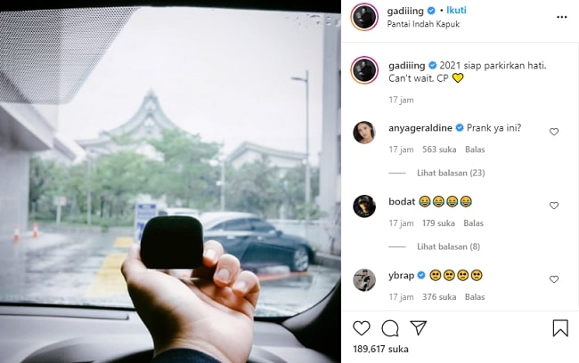 Gading Marten Pamer Kotak Cincin, Anya Geraldine Langsung Komen