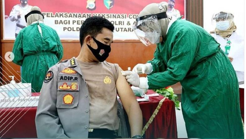 Vaksinasi Covid-19 Tahap II Pelayan Publik Polda Malut Diikuti 33 Pejabat Utama