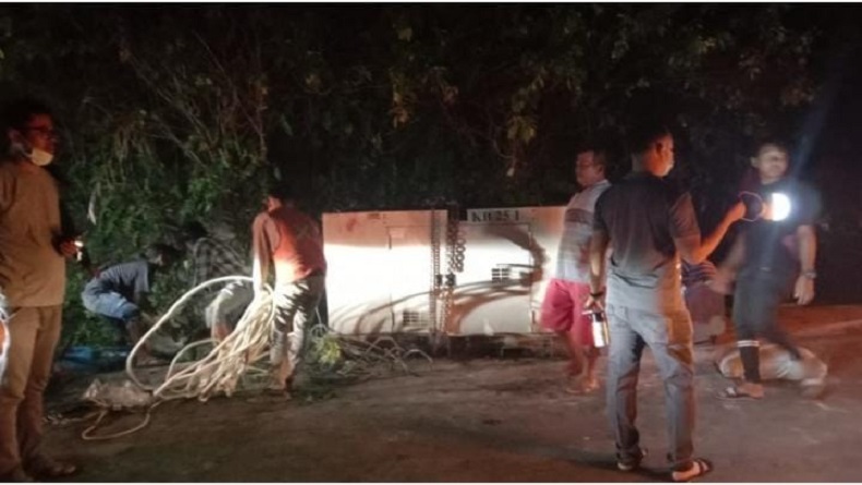 Kecelakaan Truk Pengangkut Genset Terbalik di Samosir, 1 Tewas, 3 Luka-luka