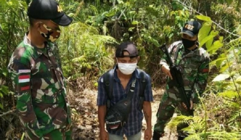 Terobos Jalur Tikus ke Malaysia, Pekerja Migran Ilegal Ditangkap Satgas TNI