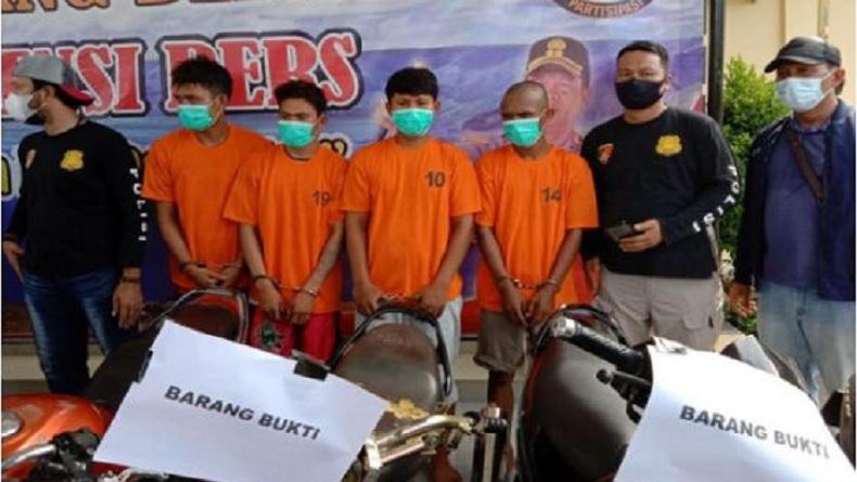 Komplotan Pelaku Curanmor Spesialis Beraksi di Parkiran Masjid di Sergai Ditangkap