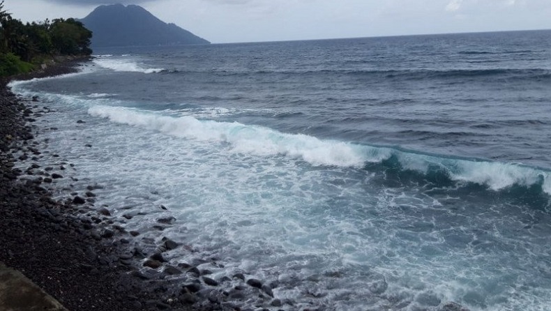BPBD Ternate Segera Tangani Sejumlah Talud yang Rusak akibat Abrasi Gelombang Air Laut