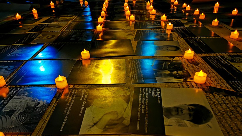 Solidaritas untuk Rakyat Myanmar, Massa Pasang Lilin dan Foto Korban Kekerasan - Bagian 2