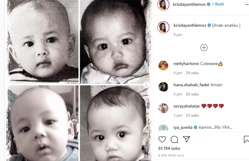 Jelang Lamaran Aurel, Krisdayanti Unggah Foto Anak-anaknya saat Bayi