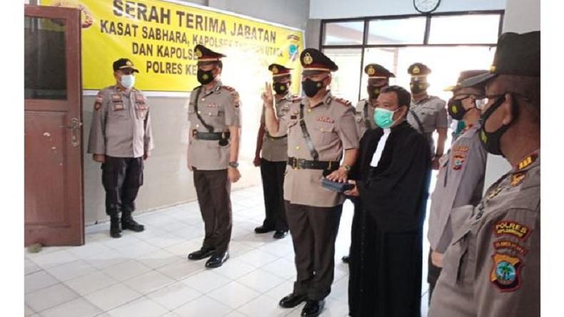 Pimpin Sertijab Kasat Sabhara dan 2 Kapolsek, Ini Pesan Kapolres Sangihe