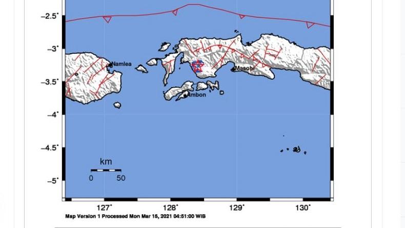 Gempa Bumi M2,9 Guncang Maluku, Getaran Terasa di Kairatu