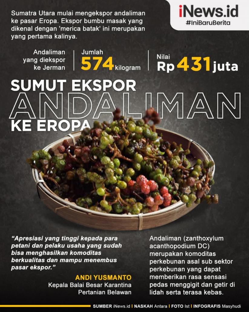 Infografis Sumut Pertama Kalinya Ekspor Andaliman ke Pasar Eropa