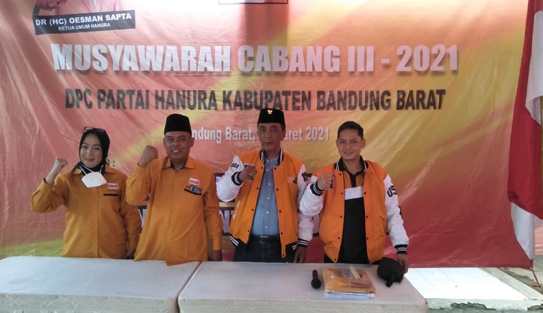  Dapat Dukungan Mayoritas, Gianta Terpilih Jadi Ketua DPC Hanura KBB