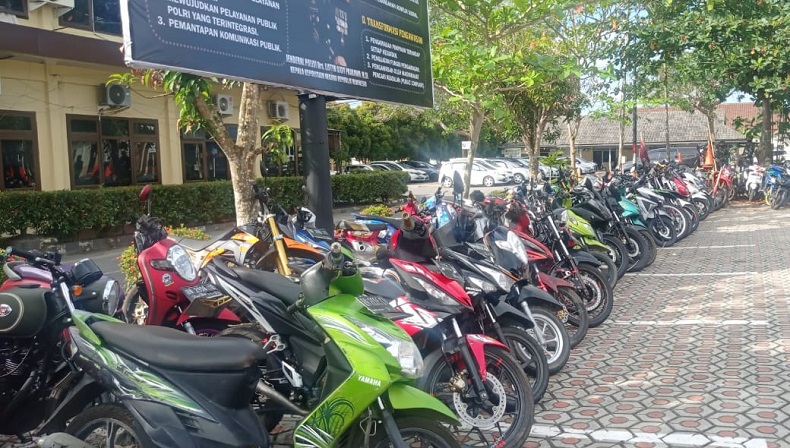 Razia, Ditlantas Polda Babel Jaring 196 Motor Pelanggar Lalu Lintas