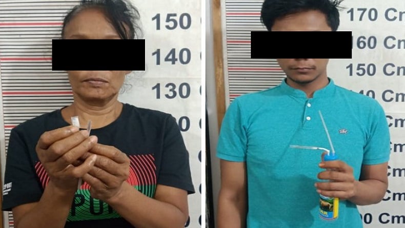 Duh, Lansia Perempuan Ditangkap Bersama Pemuda saat Asyik Pesta Sabu di Langkat