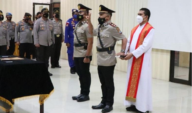 Pimpin Sertijab Kapolsek Pineleng, Ini Pesan Kapolresta Manado