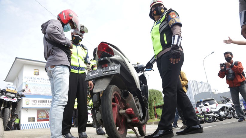 Puluhan Motor Knalpot Bising Kena Razia di Depok - Bagian 1