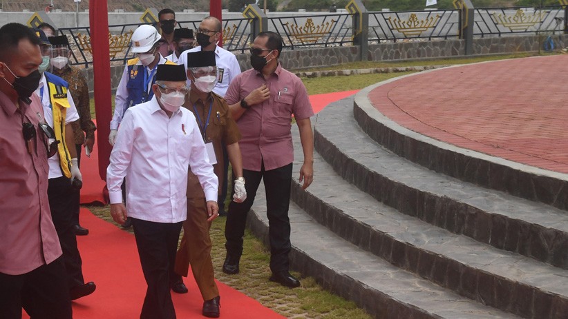 Wapres Ma'ruf Amin Tinjau Pambangunan Bendungan Way Sekampung - Bagian 1