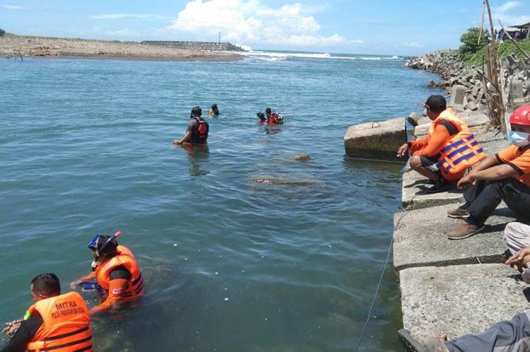 Jasad Pelajar SD yang Tenggelam di Muara Sungai Serang Kulonprogo Ditemukan