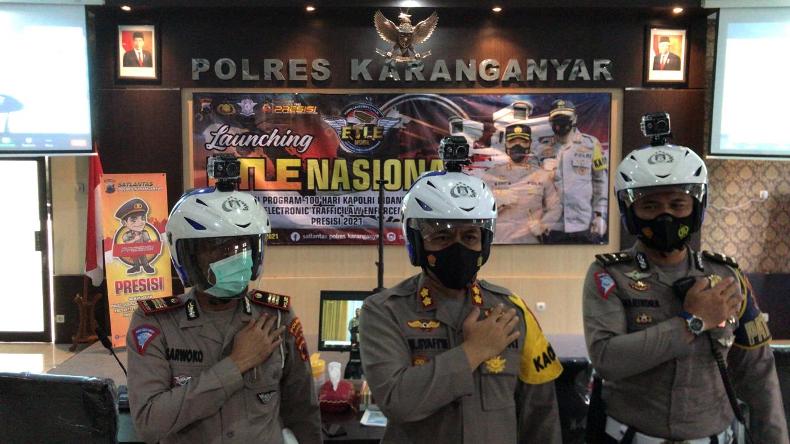 Catat, Polres Karanganyar Luncurkan Tilang Elektronik Berjalan