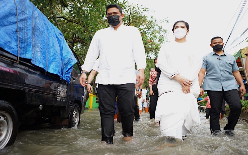 Medan Terendam Banjir, Bobby Nasution dan Kahiyang Ayu Langsung Beraksi