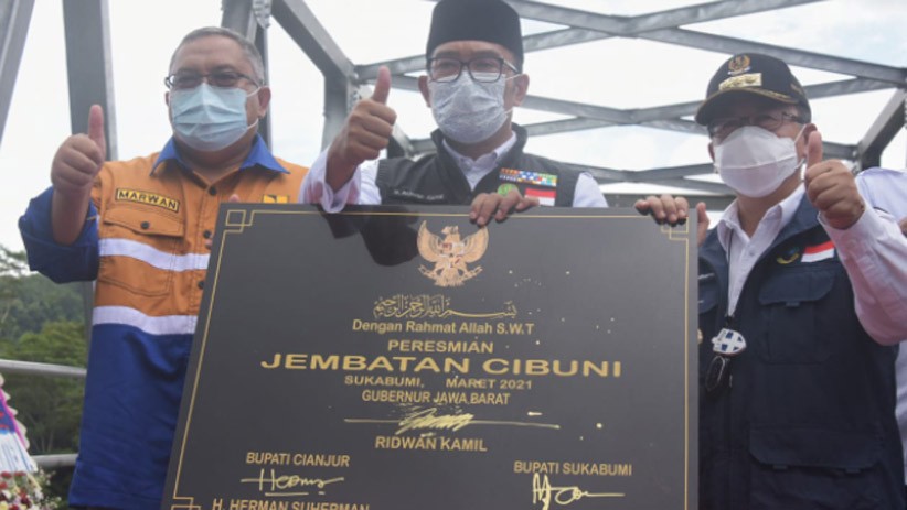 Permudah Akses Warga Cianjur, Gubernur Ridwan Kamil Resmikan Jembatan Cibuni - Bagian 1