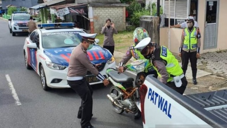 Ganggu Ketertiban Masyarakat, Motor dengan Knalpot Tak Standar di Babel Ditahan Polisi 3 Bulan