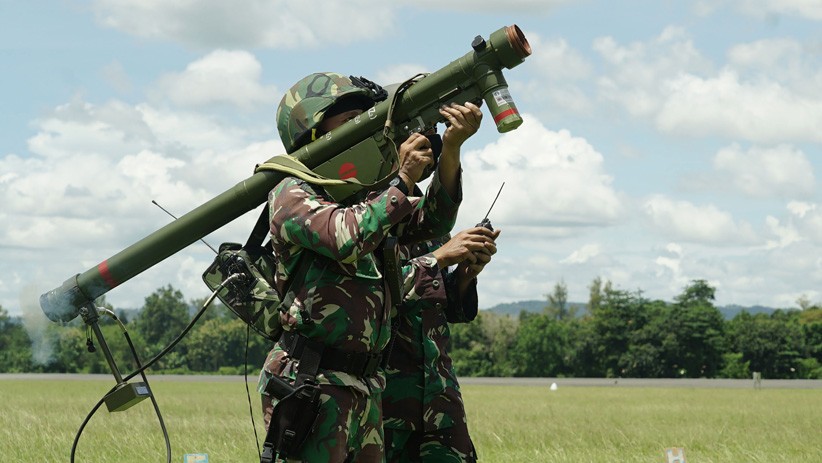 Aksi Paskhas TNI AU Tembakkan Mortir saat Terjadi Gangguan Keamanan - Bagian 1
