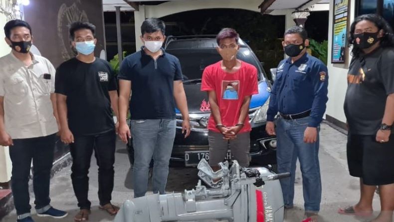 Pencuri Mesin Kapal Nelayan di Bangka Ditangkap Polisi