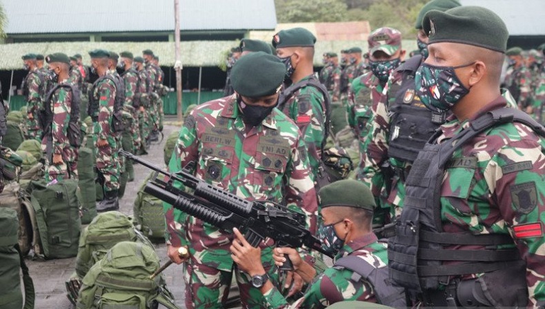 450 Personel Yonif Raider Batu Alam Bantu Jaga Perbatasan RI-Papua Nugini