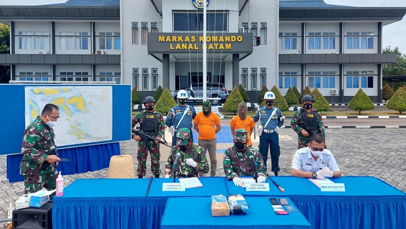TNI AL Gagalkan Penyelundupan Sabu dari Malaysia, 2 Kurir Ditangkap