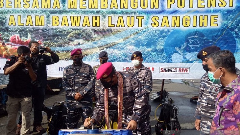 Hari Air Sedunia, Danlantamal VIII Tandatangani Prasasti Transplantasi Terumbu Karang